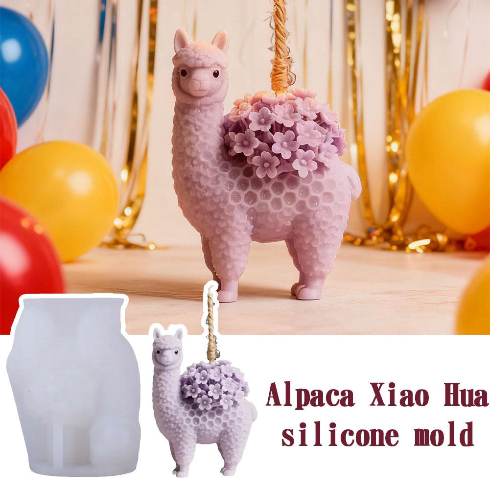 Soap Making In Home - Alpaka-Silikonform für die Kerzenherstellung, 3D-Alpaka, flexible