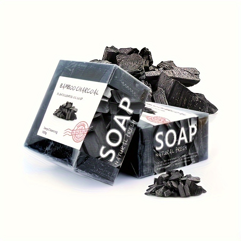 Castor Oil Soap - 100 g feuchtigkeitsspendende handgemachte Bambuskohle-Seife mit