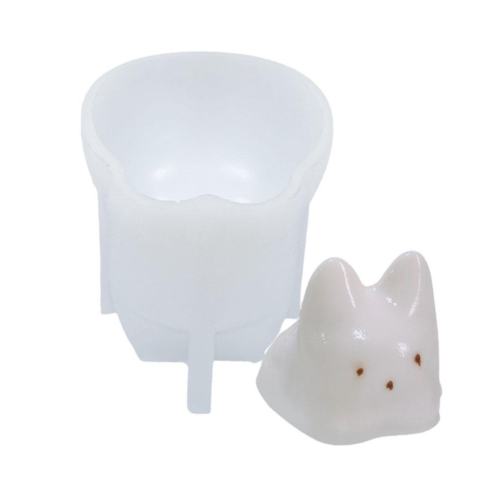 Soap Making Jelly - 3D-Katzen-Silikonform DIY Mousse-Kuchen-Gelee-Pudding-Kerzenform Wachskerzenherstellung Eiswürfelschale Seife