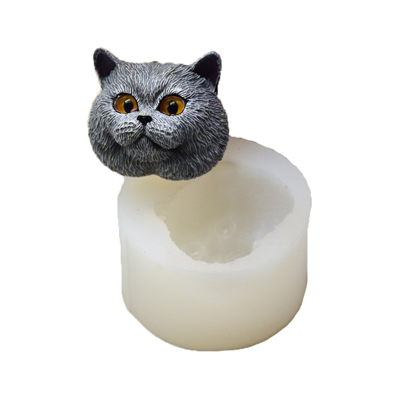 Soap Making Dish - Silikonform in Form einer kurzhaarigen Katze,