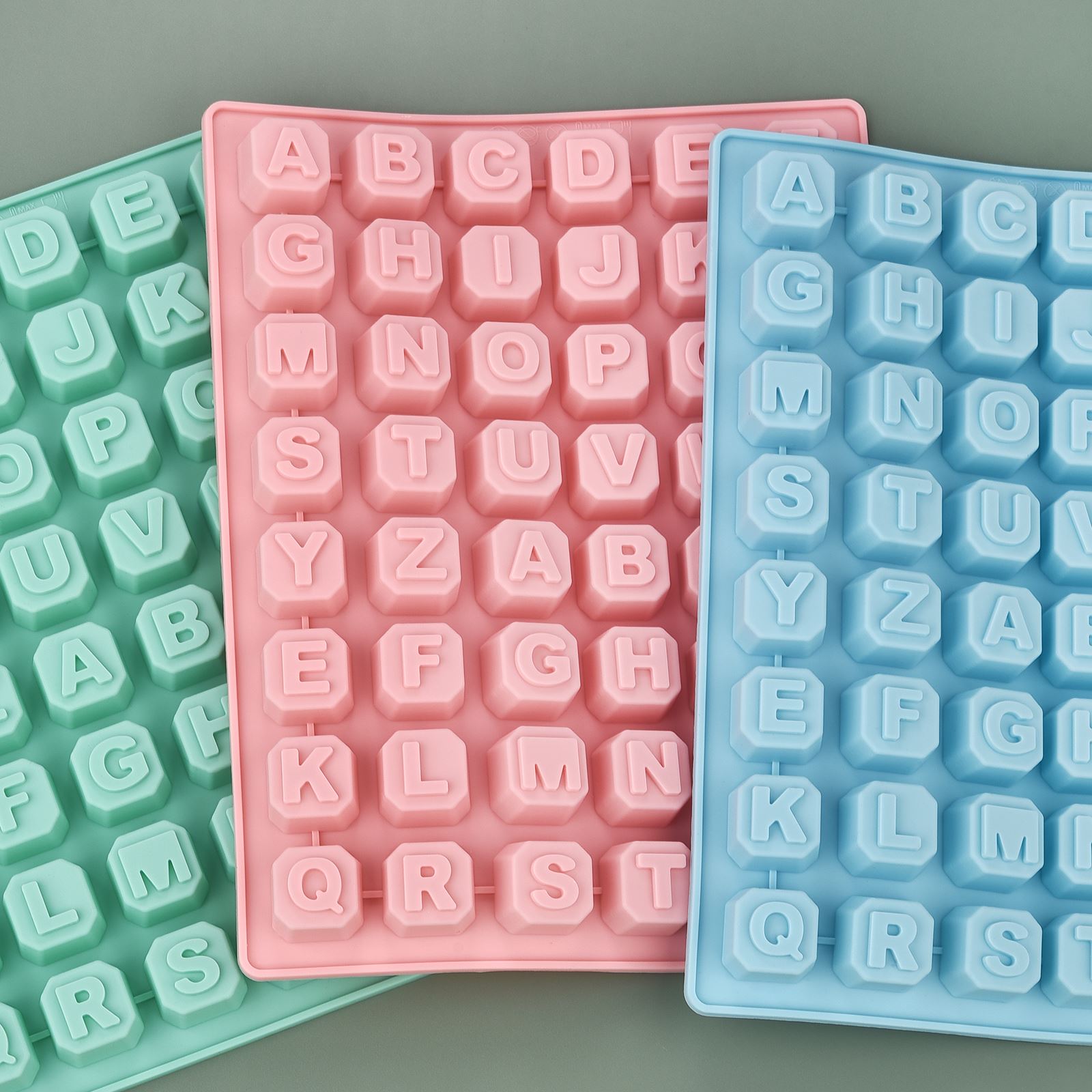 Soap Making Dish - 48-Buchstaben Enghish Alphabet Buchstaben Silikonform Seifenform