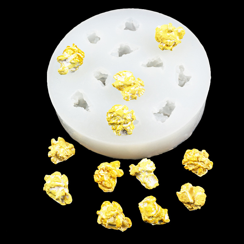 Soap Making Jelly - 12-Loch-Popcorn-Silikonformen für Fondant, Süßigkeiten, Schokolade, Gelee,