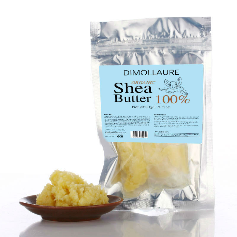Shea Butter Raw - Dimollaure 50 g natürliches, unraffiniertes Bio-Sheabutteröl,