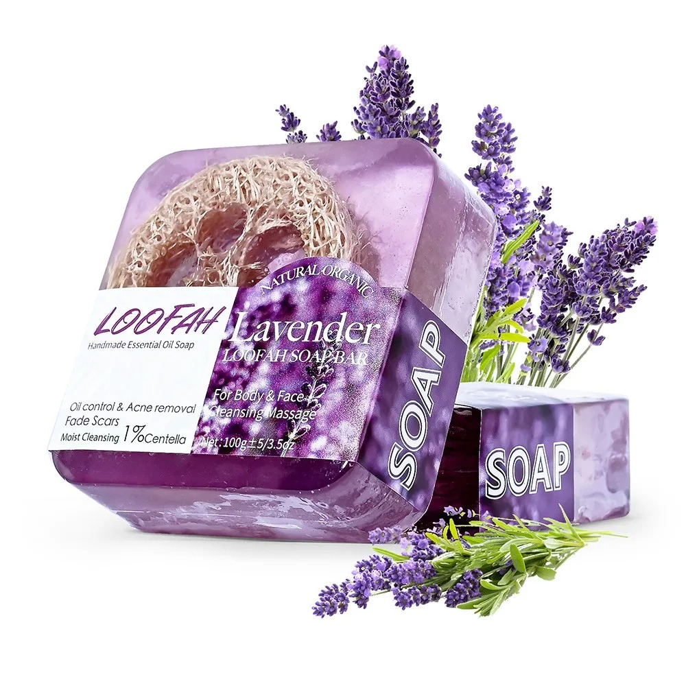 Castor Oil Soap - 100g Bio-Lavendelöl-Seife, zur Reinigung von Körper,