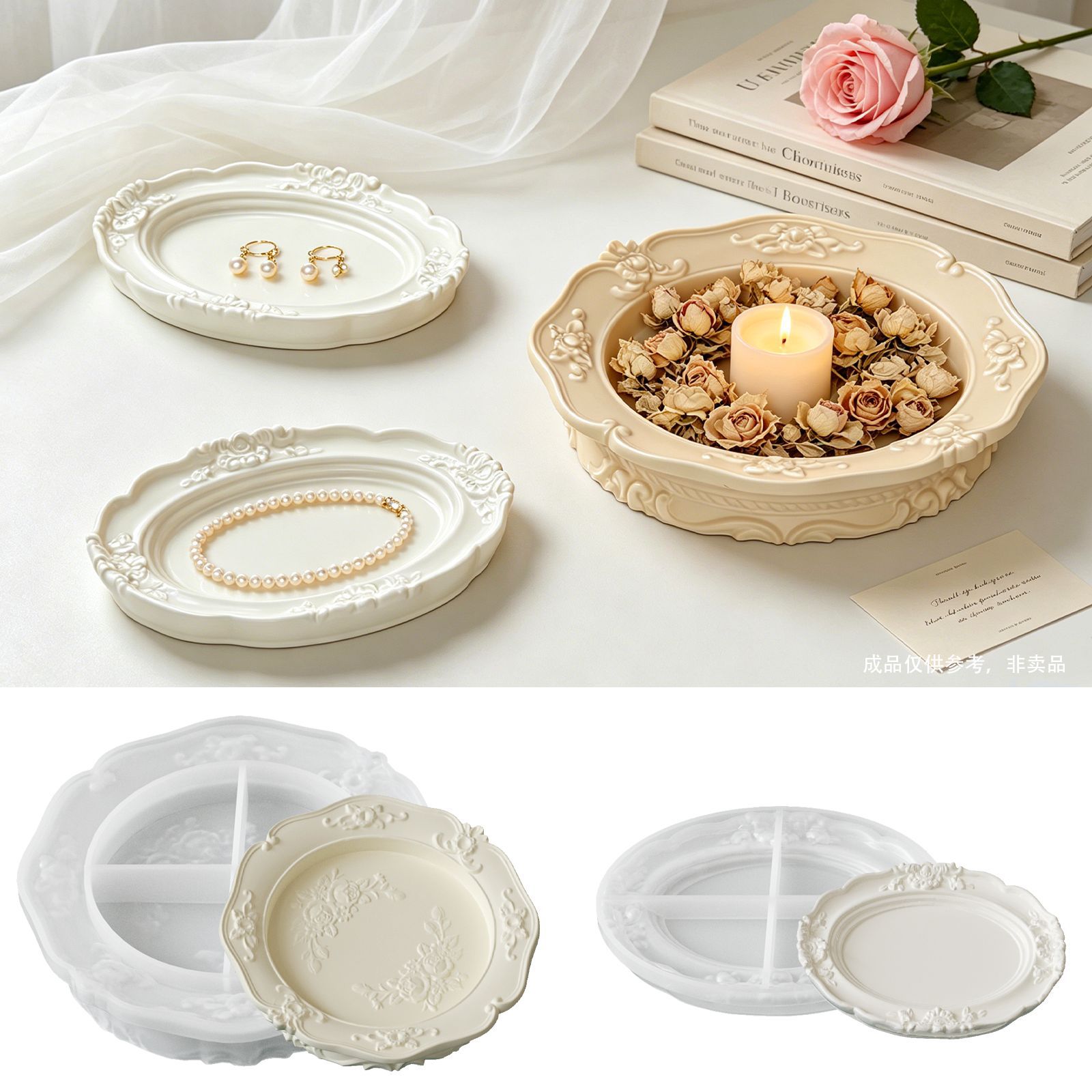 Elegante Vintage Barock-Spitze – Soap Making Dish Bewertung und Preis
