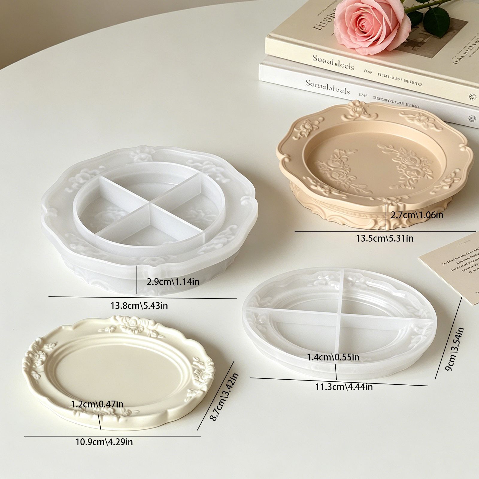 Elegante Vintage Barock-Spitze – Soap Making Dish Bewertung und Preis