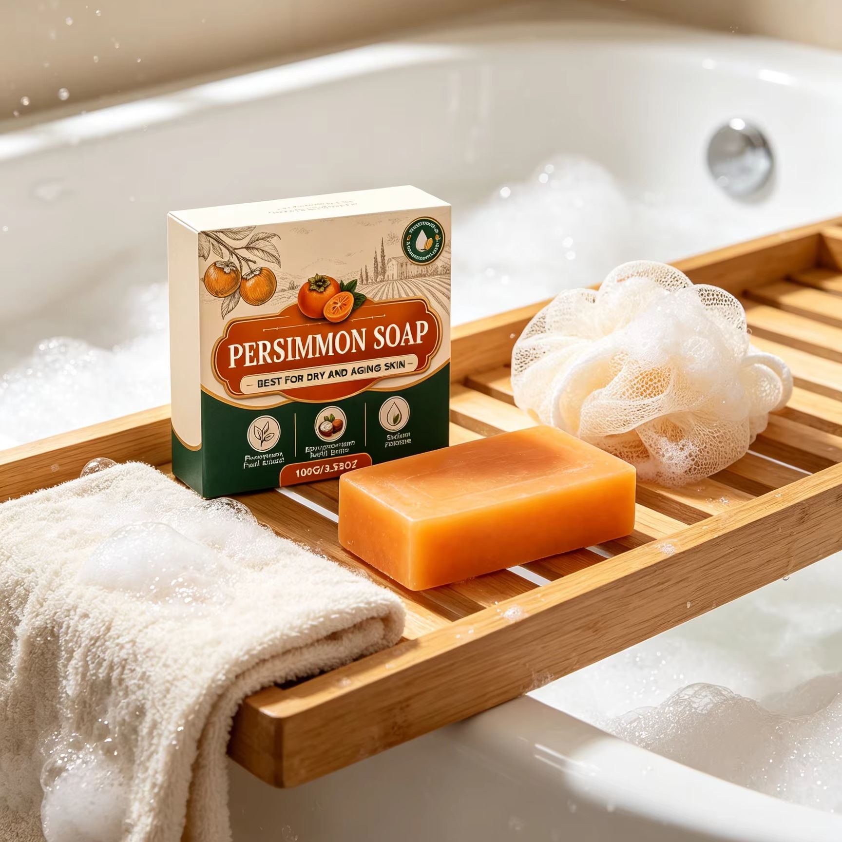 Persimmon-Seife Körpergeruchse – Shea Butter Raw Bewertung und Preis